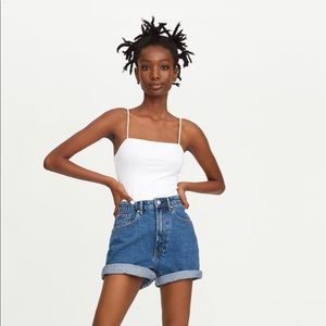 Zara high waisted denim shorts